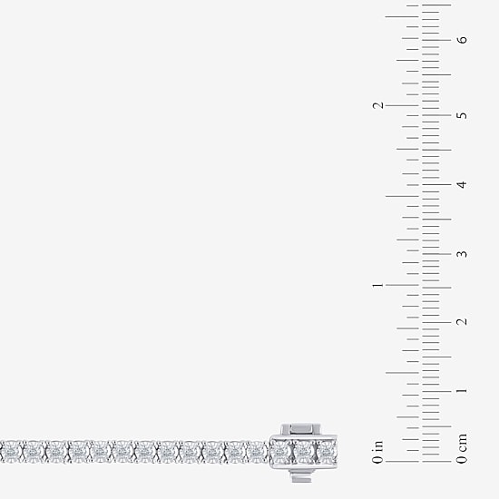 (H-I / I1) 2 CT. T.W. Lab Grown White Diamond 10K White or Yellow Gold 7.25 Inch Tennis Bracelet