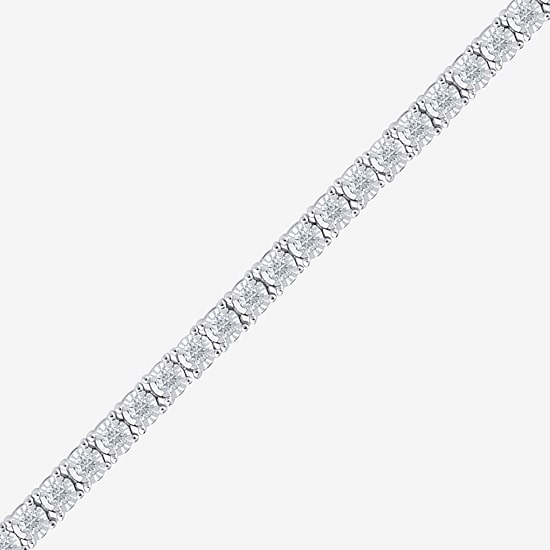 (H-I / I1) 2 CT. T.W. Lab Grown White Diamond 10K White or Yellow Gold 7.25 Inch Tennis Bracelet