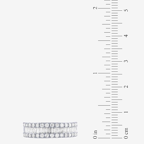 Womens 2.5MM 1 CT. T.W. Natural White Diamond 14K Gold Anniversary Wedding Band