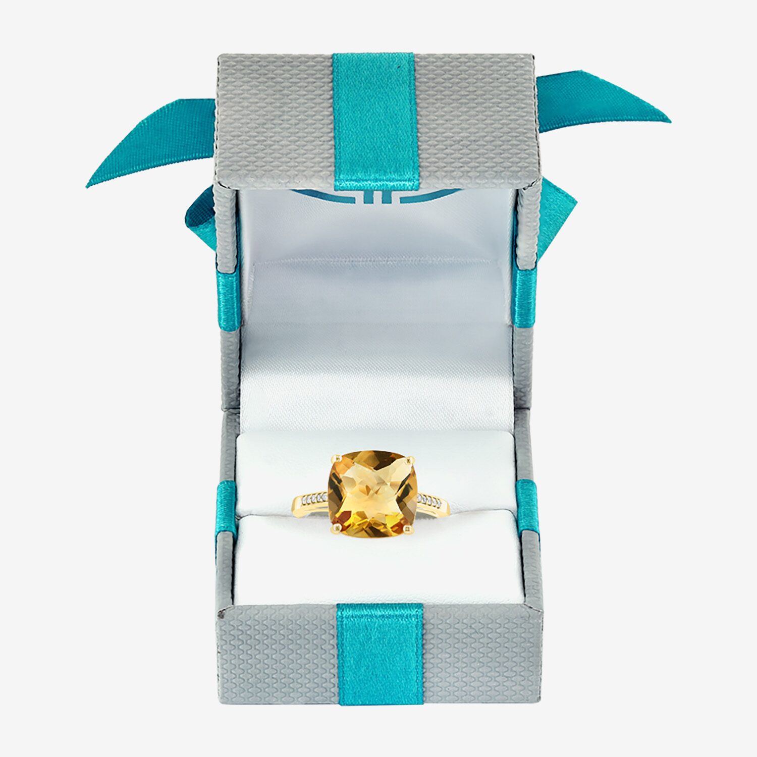 Effy Final Call  Womens Genuine Gemstone 14K White/Yellow/Rose Gold Cushion Cocktail Ring