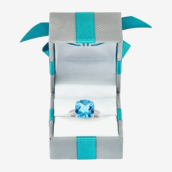 Effy Final Call  Womens Genuine Gemstone 14K White/Yellow/Rose Gold Cushion Cocktail Ring