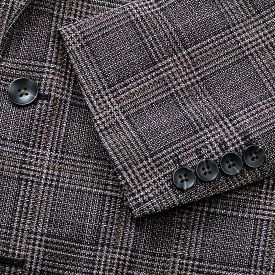 Haggar JMH Tailored Slub Glen Plaid Mens Stretch Fabric Modern Fit Sport Coat