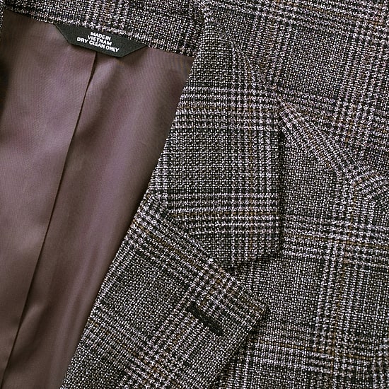 Haggar JMH Tailored Slub Glen Plaid Mens Stretch Fabric Modern Fit Sport Coat