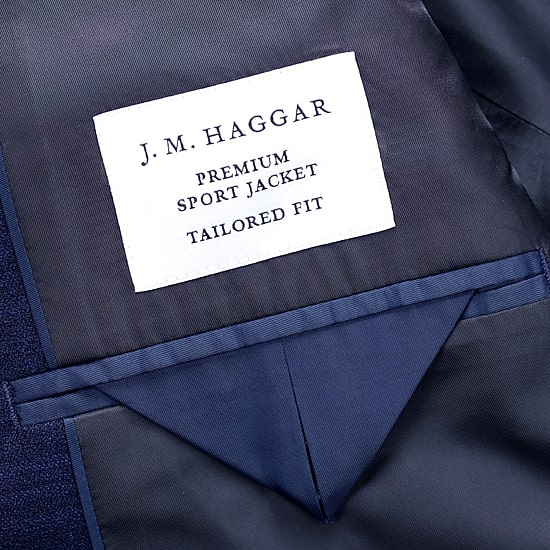 Haggar JMH Tailored Tonal Plaid Mens Stretch Fabric Modern Fit Sport Coat