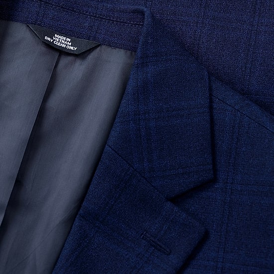 Haggar JMH Tailored Tonal Plaid Mens Stretch Fabric Modern Fit Sport Coat