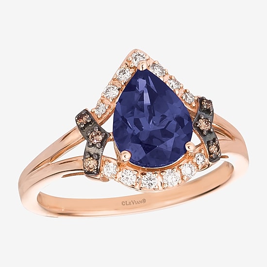 Le Vian® Ring featuring Blueberry Tanzanite® Nude Diamonds™ , Chocolate Diamonds®  set in 14K Strawberry Gold®