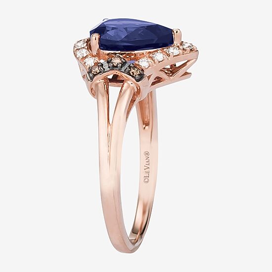 Le Vian® Ring featuring Blueberry Tanzanite® Nude Diamonds™ , Chocolate Diamonds®  set in 14K Strawberry Gold®