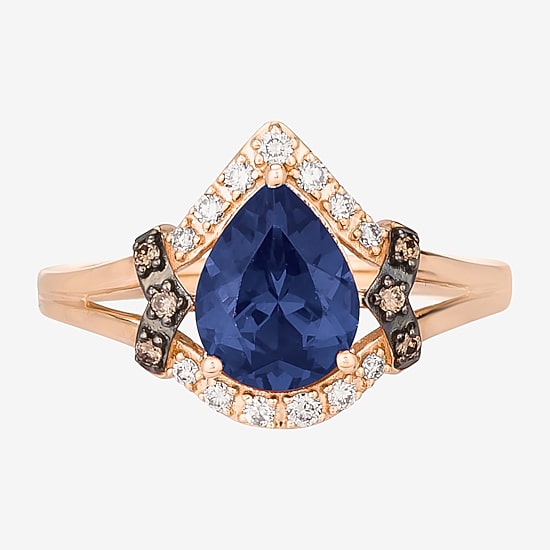 Le Vian® Ring featuring Blueberry Tanzanite® Nude Diamonds™ , Chocolate Diamonds®  set in 14K Strawberry Gold®