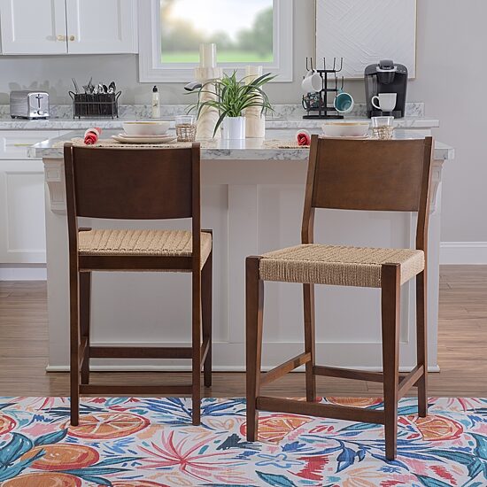 Linon Charlet 2-pc. Counter Height Bar Stool