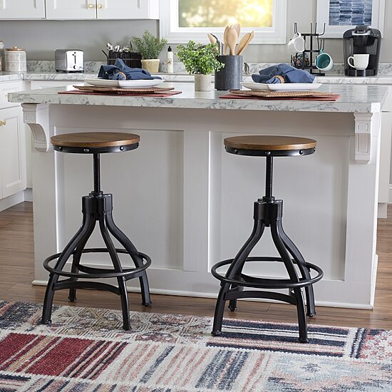 Linon Hoboken 2-pc. Swivel Bar Stool