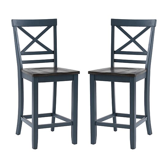 Linon Rogers 2-pc. Counter Height Bar Stool