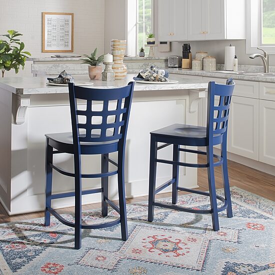 Linon Lashley 2-pc. Counter Height Bar Stool