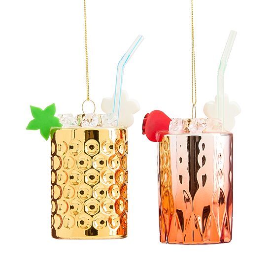 North Pole Trading Co. Drinks Set 2-pc. Christmas Ornament