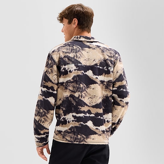 Arizona Mens Long Sleeve Sherpa Quarter-Zip Pullover