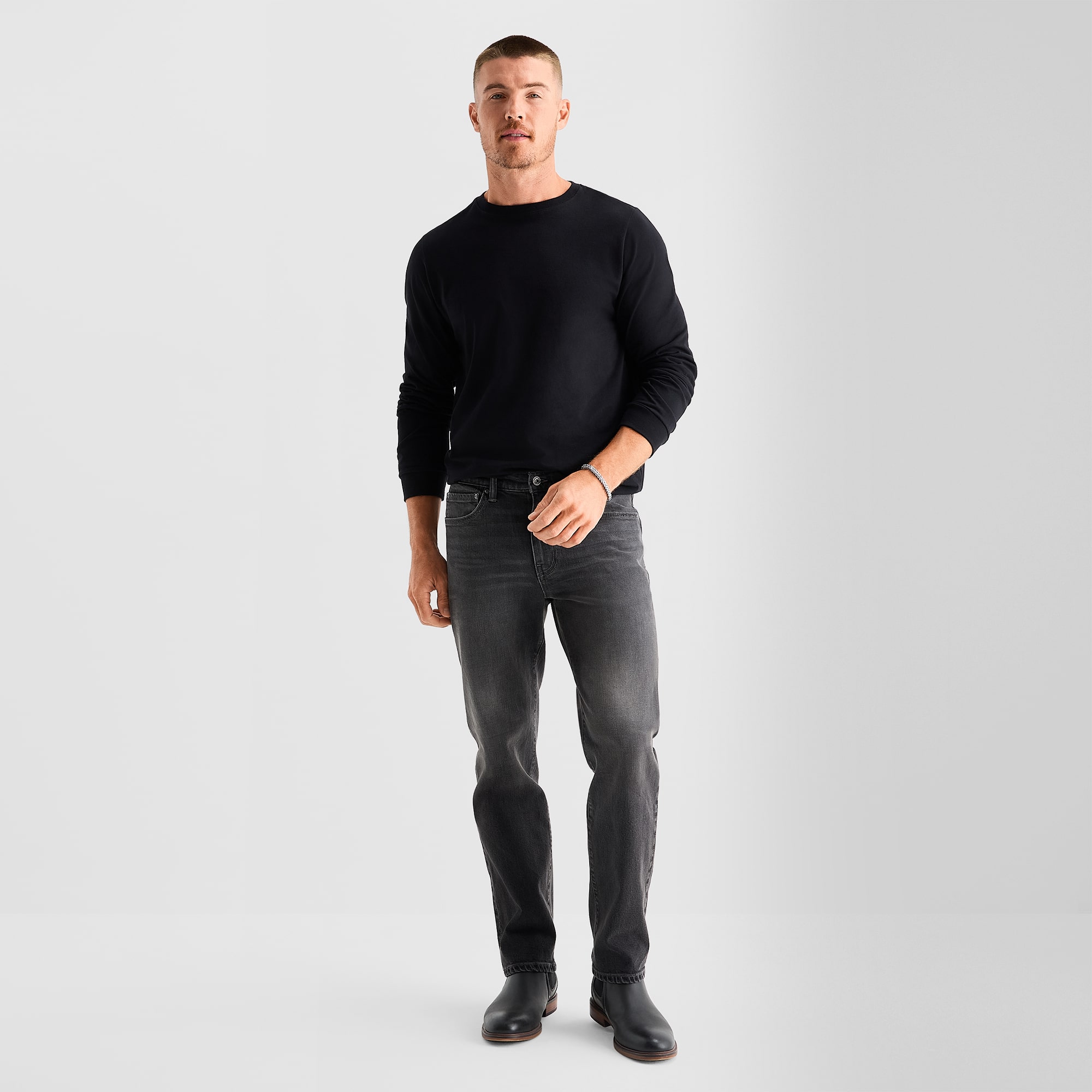 mutual weave Mens Straight Leg Relaxed Fit Jean