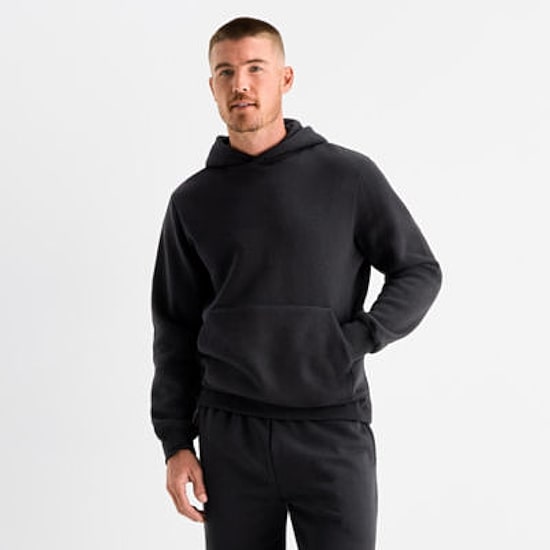Xersion Quick Dry Cotton Blend Fleece Mens Long Sleeve Fleece Active Hoodie