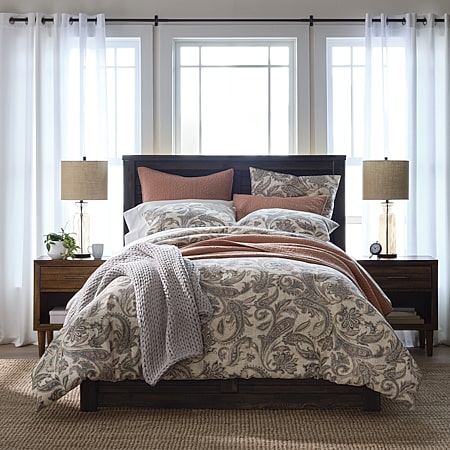 Linden Street Hawthorn 3-pc. Floral Duvet Cover Set, Color: Silver
