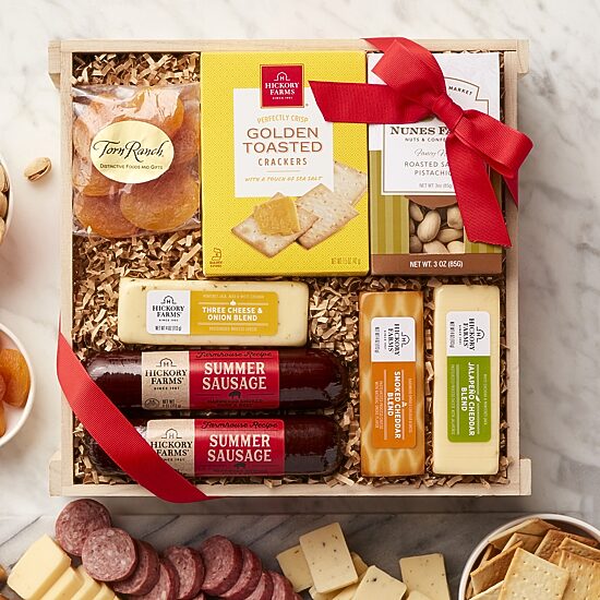 Hickory Farms Meat and Cheese Gift Crate Set
