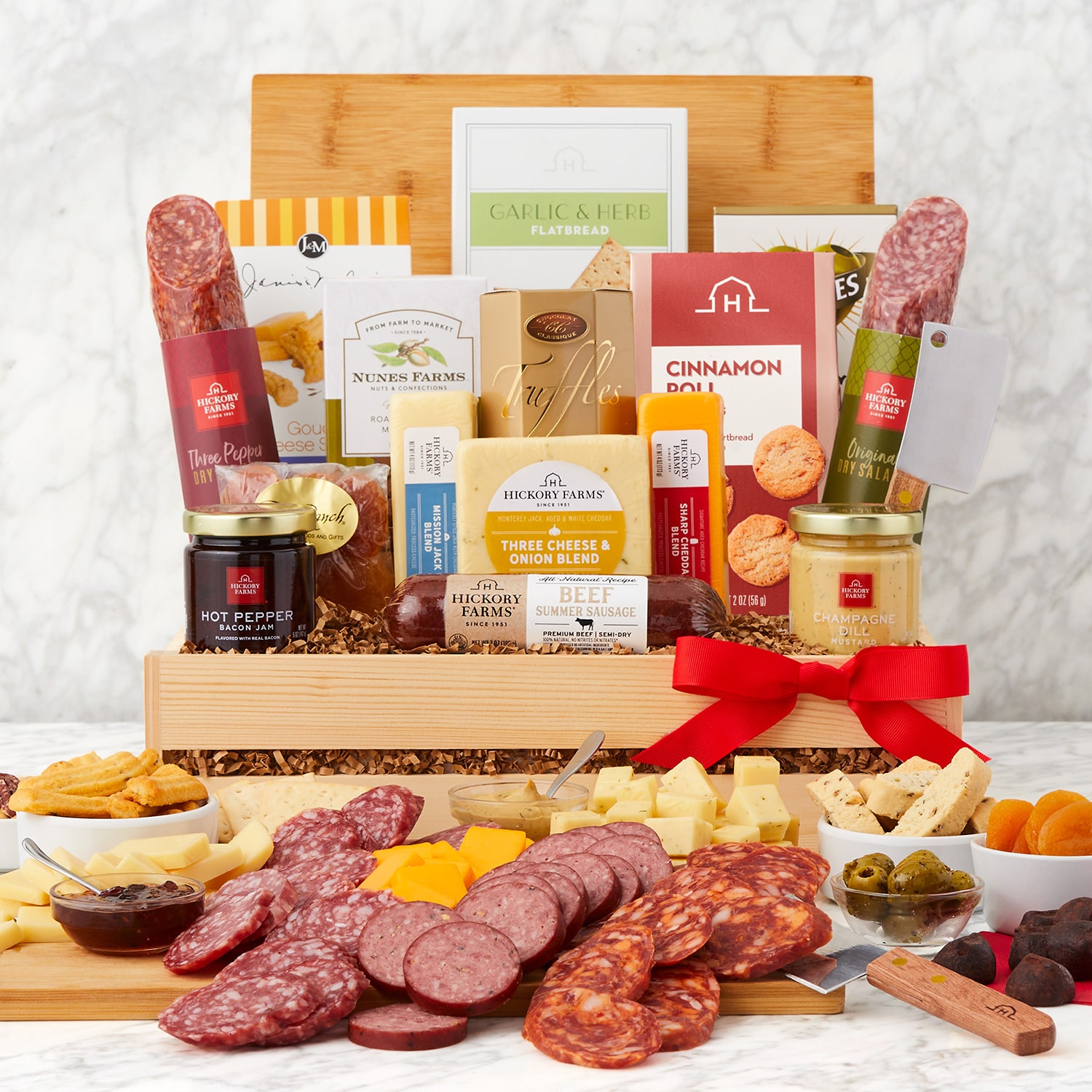 Hickory Farms Grand Meat and Cheese Gift Crate Set