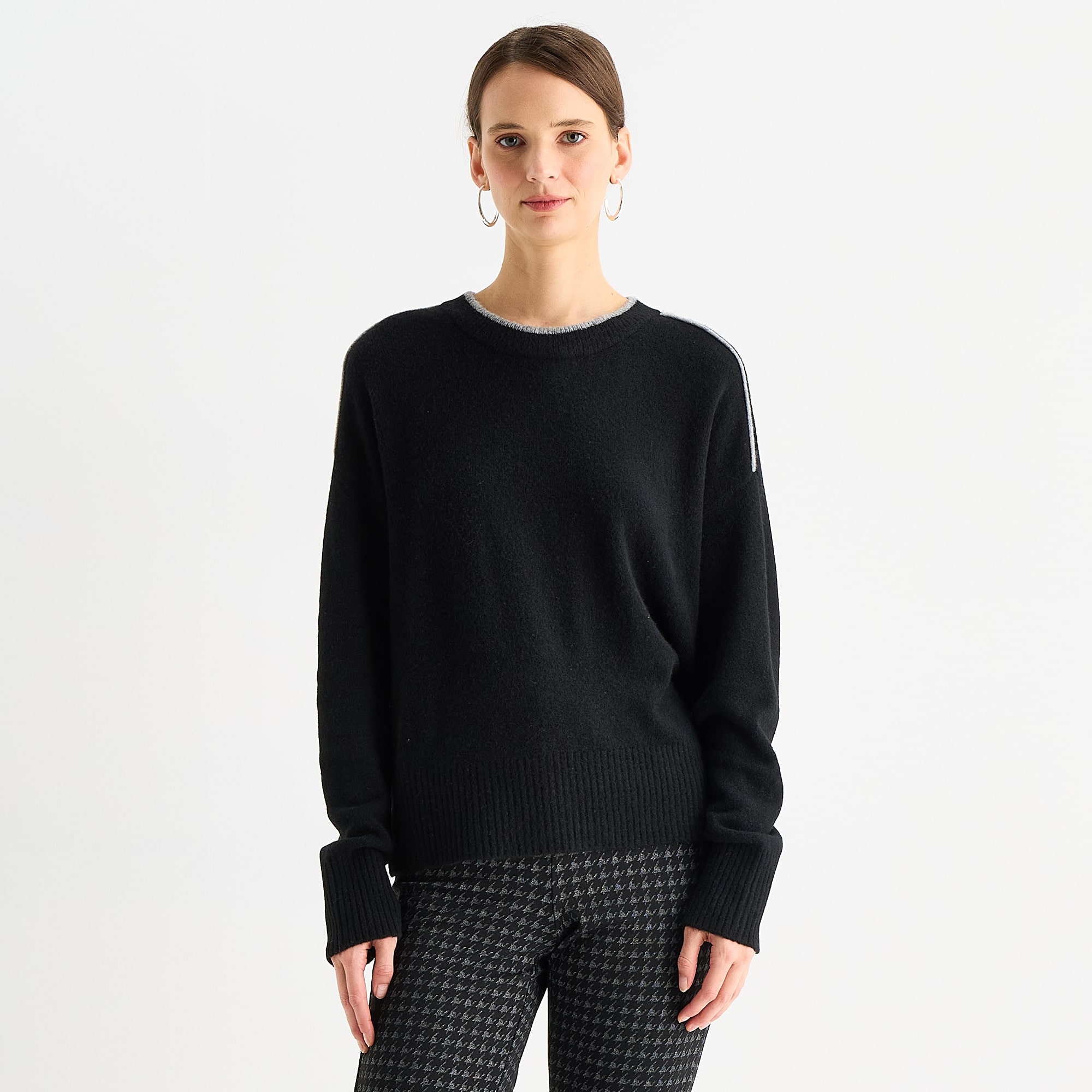 Worthington Womens Crew Neck Long Sleeve Pullover Sweater