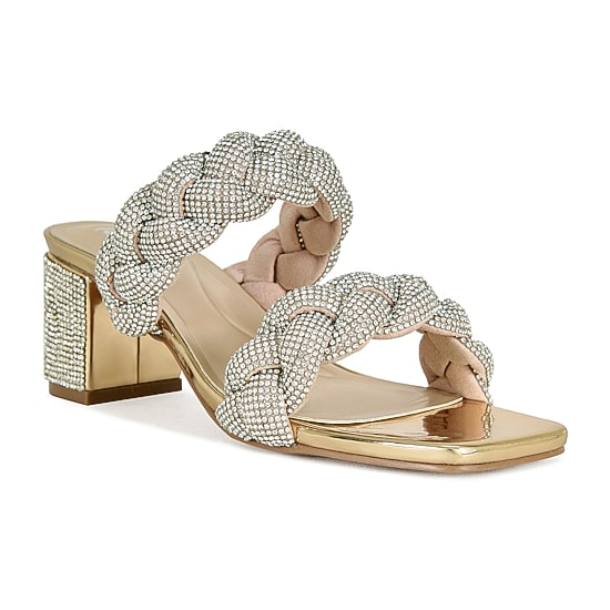 IZZY by AZALEA WANG Viveza Womens Square Open Toe Block Heel Pumps