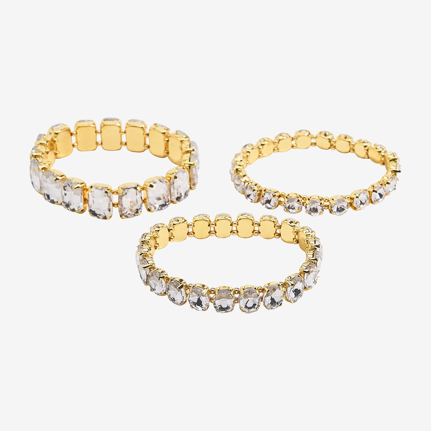 Bijoux Bar Womens 3-pc. Glass Bracelet Set