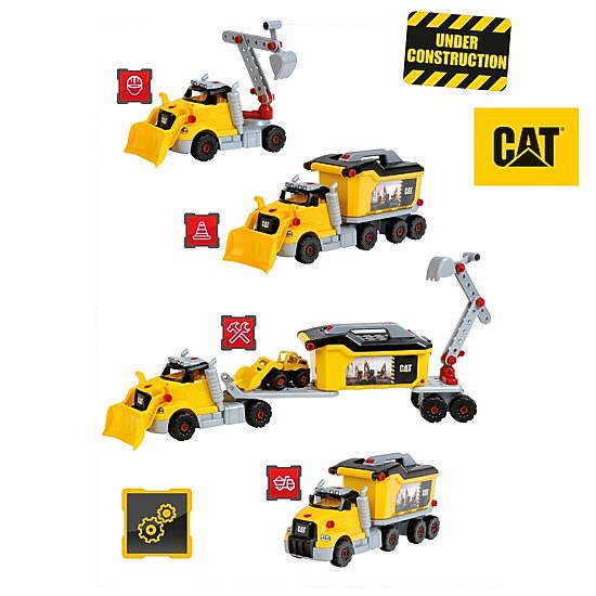 CAT Screw Truck Set 96-pc. Toy Playset