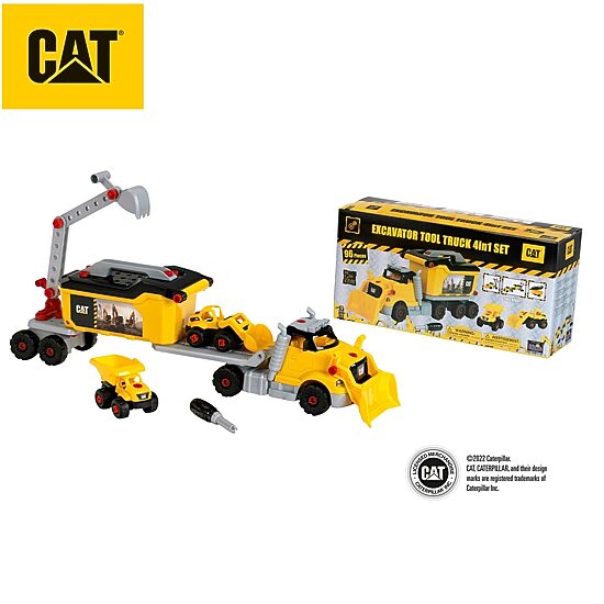 CAT Screw Truck Set 96-pc. Toy Playset