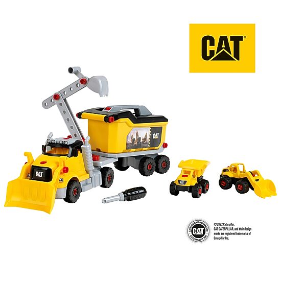 CAT Screw Truck Set 96-pc. Toy Playset