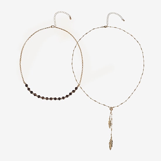 Mixit Gold Tone Womens 2-pc. Necklace Set