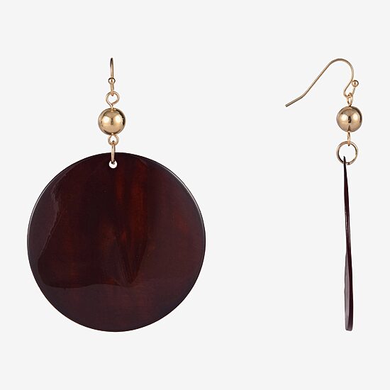 Mixit Gold Tone Womens Drop Earrings