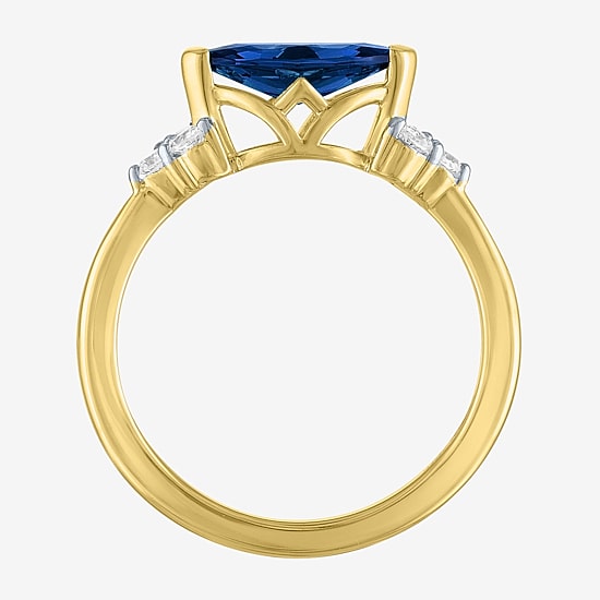 Gemstone 14K Gold Over Silver Marquise Cocktail Ring