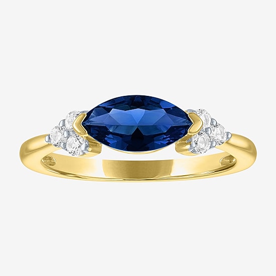 Gemstone 14K Gold Over Silver Marquise Cocktail Ring