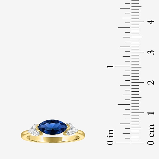 Gemstone 14K Gold Over Silver Marquise Cocktail Ring