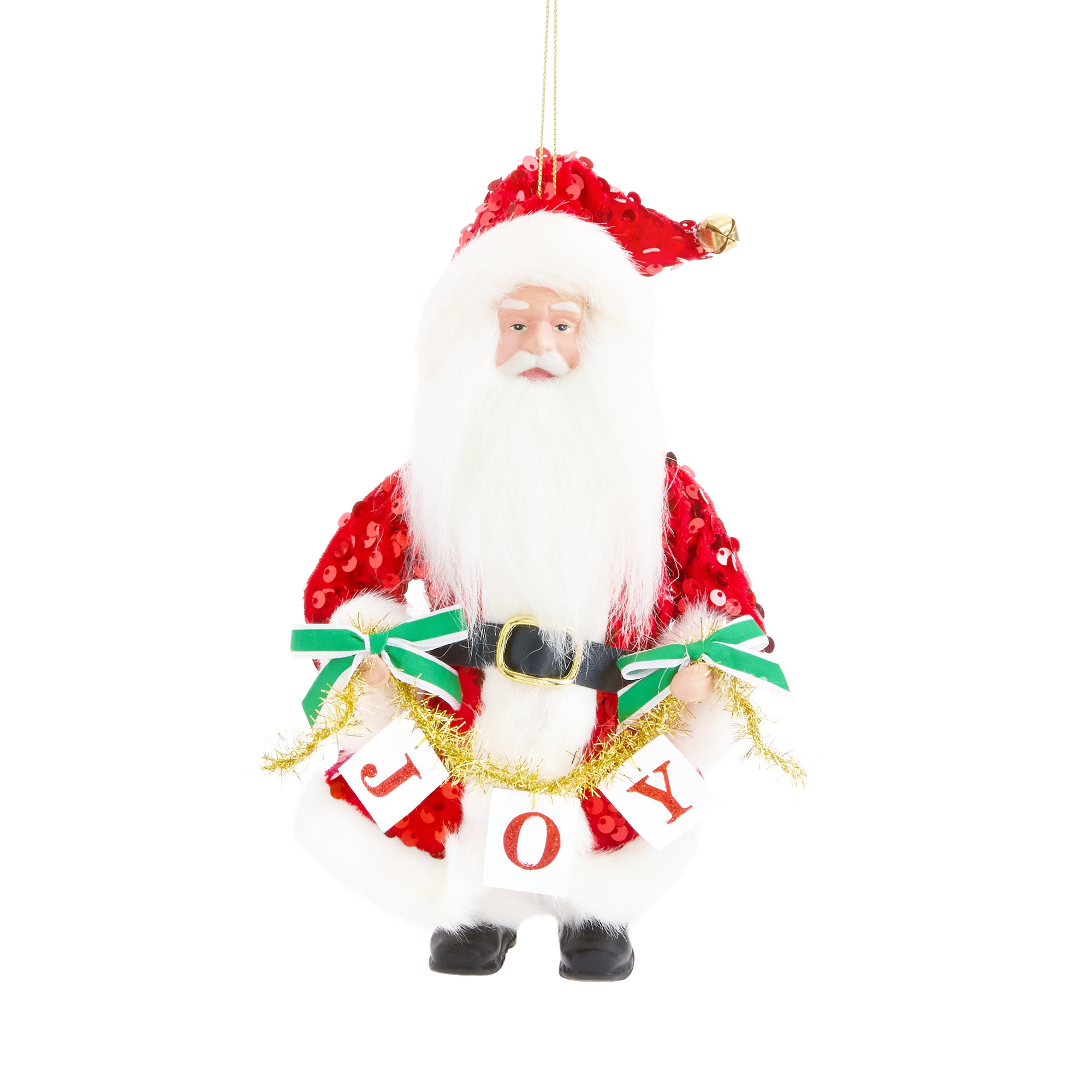 North Pole Trading Co. Oversized Joy Santa Christmas Ornament