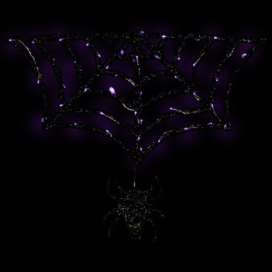 Northlight 36" Lighted Spider And Web Halloween Yard Art