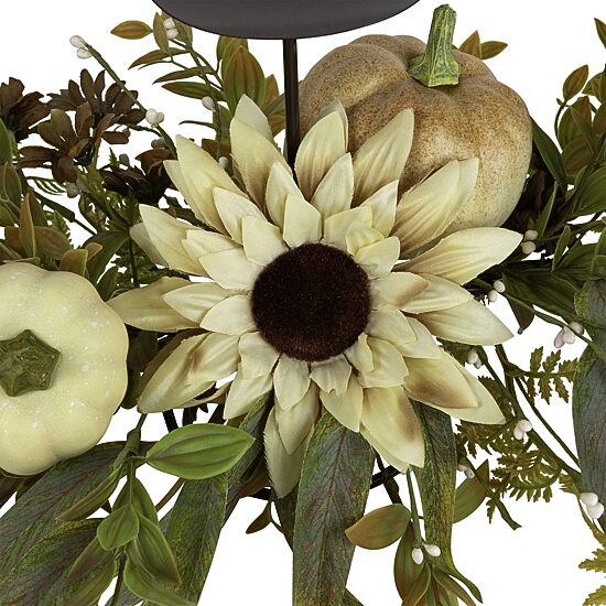 Northlight Sunflower And Pumpkins Candle Holder