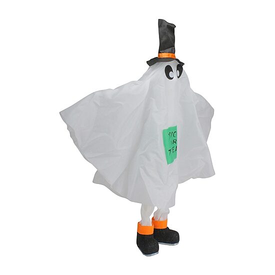 Set of 3 Ghost  Pumpkin and Bat Standing Halloween Kid Figures 36in