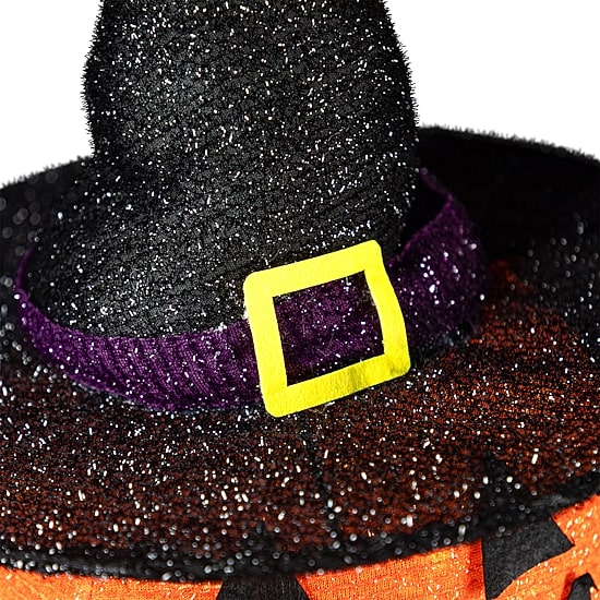 34in Jack-O-Lanterns in Witch's Hat Outdoor Halloween Decoration