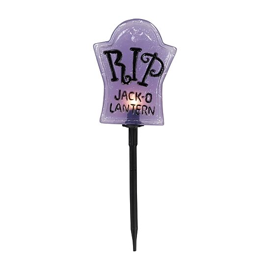 Set of 3 Tombstone Halloween Pathway Markers - 3.5ft Black Wire