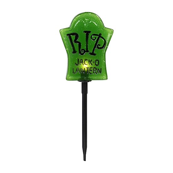 Set of 3 Tombstone Halloween Pathway Markers - 3.5ft Black Wire