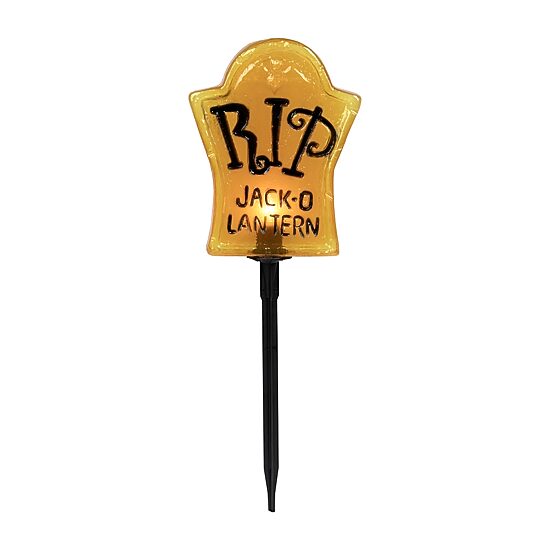 Set of 3 Tombstone Halloween Pathway Markers - 3.5ft Black Wire