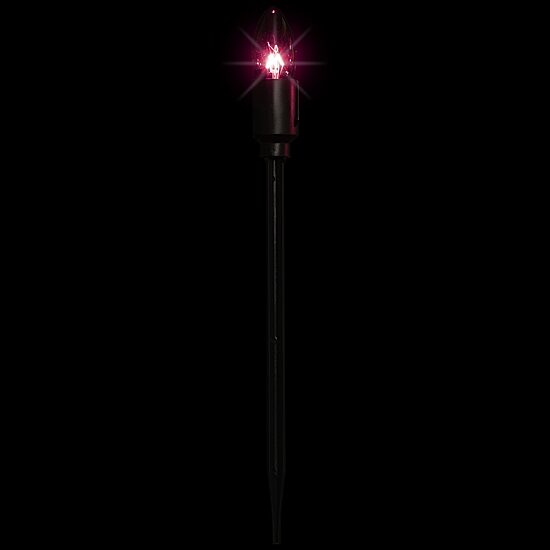 Set of 10 Purple C9 Bulb Halloween Pathway Markers - 8.75ft Black Wire