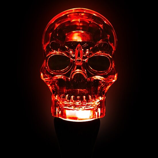 9'' LED Transparent Multi-Function Halloween Skull Light