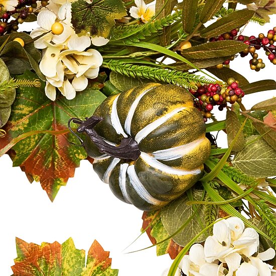 Northlight 24in Pumpkin Berry Twig Unlit Wreath