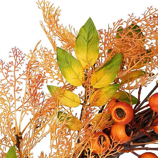 Northlight 24in Yellow And Orange Berry Unlit Wreath