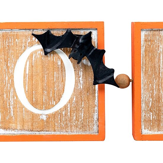 Northlight 27.5in Beige And Orange Boo Hanging Banner Wall Art Set