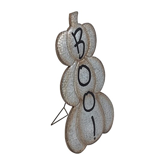 Northlight 28in Boo! Metal Pumpkin Halloween Yard Art