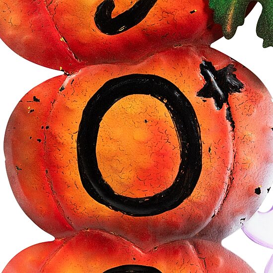 Northlight 33in Orange And Black Stacked Pumpkins Halloween Yard Art
