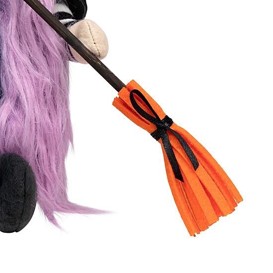 Northlight 14in Black And Purple Witch Halloween Gnome